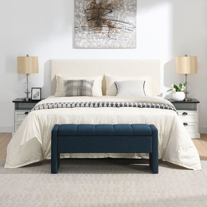 Modern Upholstered Large Bed End Bench With Storage - The Sleep Loft - Online Mattress Showroom NYC