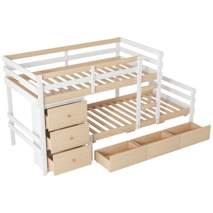 Loft Bunk Bed With Drawers And Ladder - The Sleep Loft - Online Mattress Showroom NYC