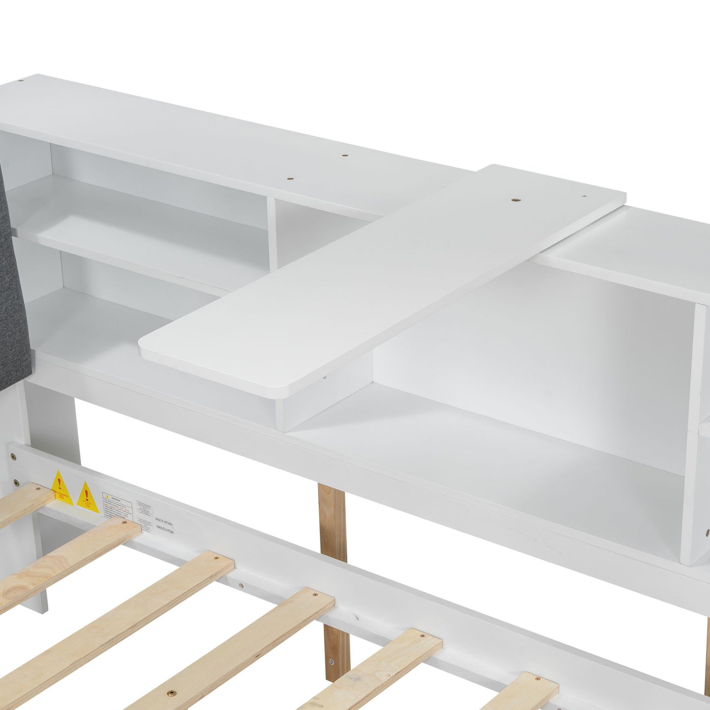 Platform Bed With Trundle, Shelves, And Storage Headboard - The Sleep Loft - Online Mattress Showroom NYC