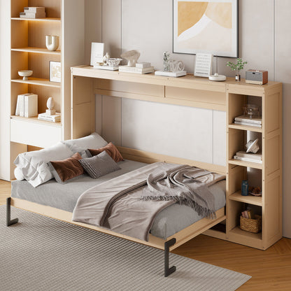 Murphy Bed With Bookshelf And Storage - The Sleep Loft - Online Mattress Showroom NYC