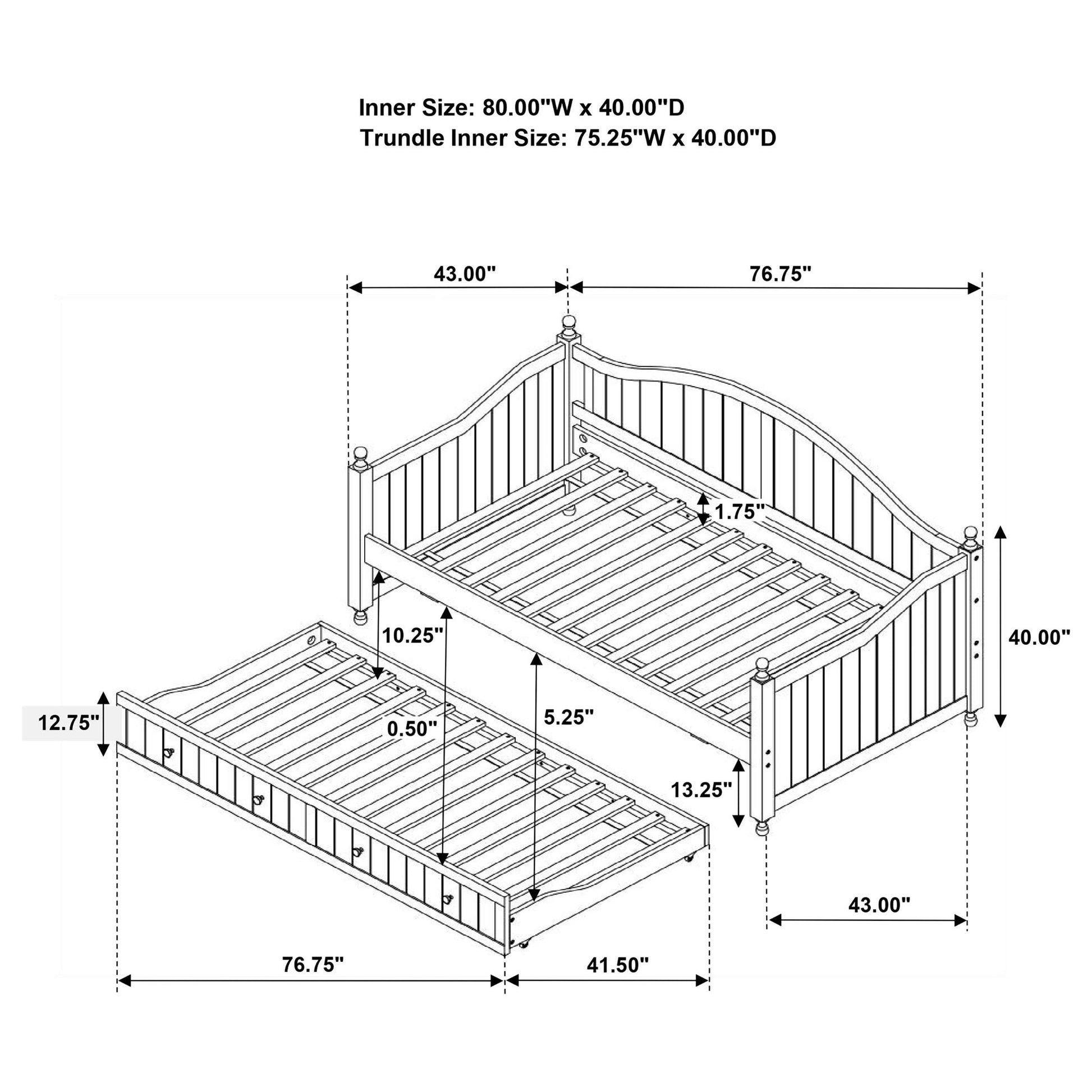 Twin Daybed With Trundle Storage Bed - White - The Sleep Loft - Online Mattress Showroom NYC
