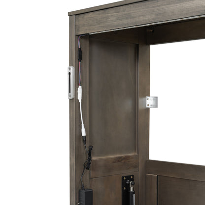 Murphy Bed With LED Light, Foldable Wall Bed Cabinet - The Sleep Loft - Online Mattress Showroom NYC