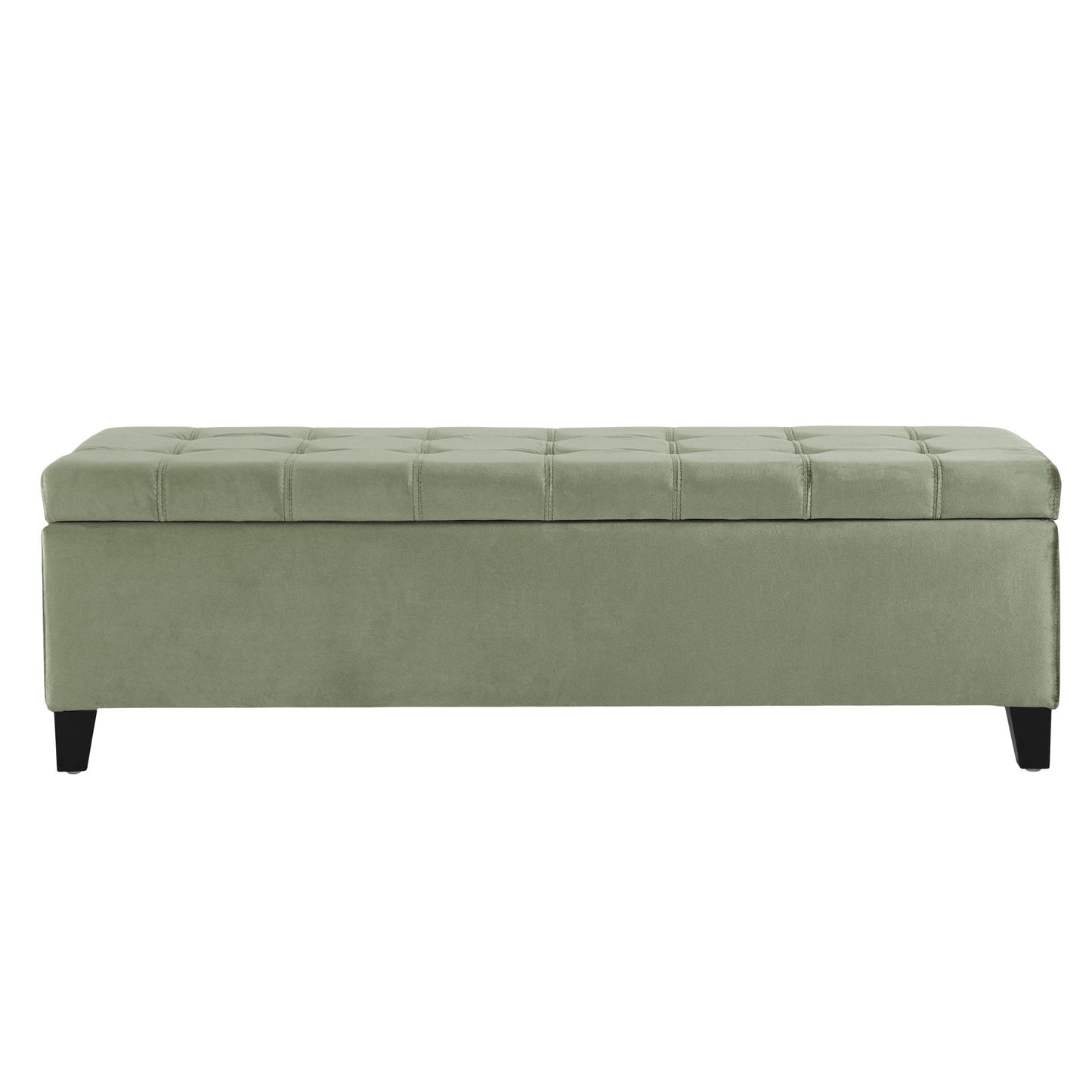 Wendover - Elegant Tufted Storage Bench With Lift-Up Top And Birch Wood Legs - The Sleep Loft - Online Mattress Showroom NYC