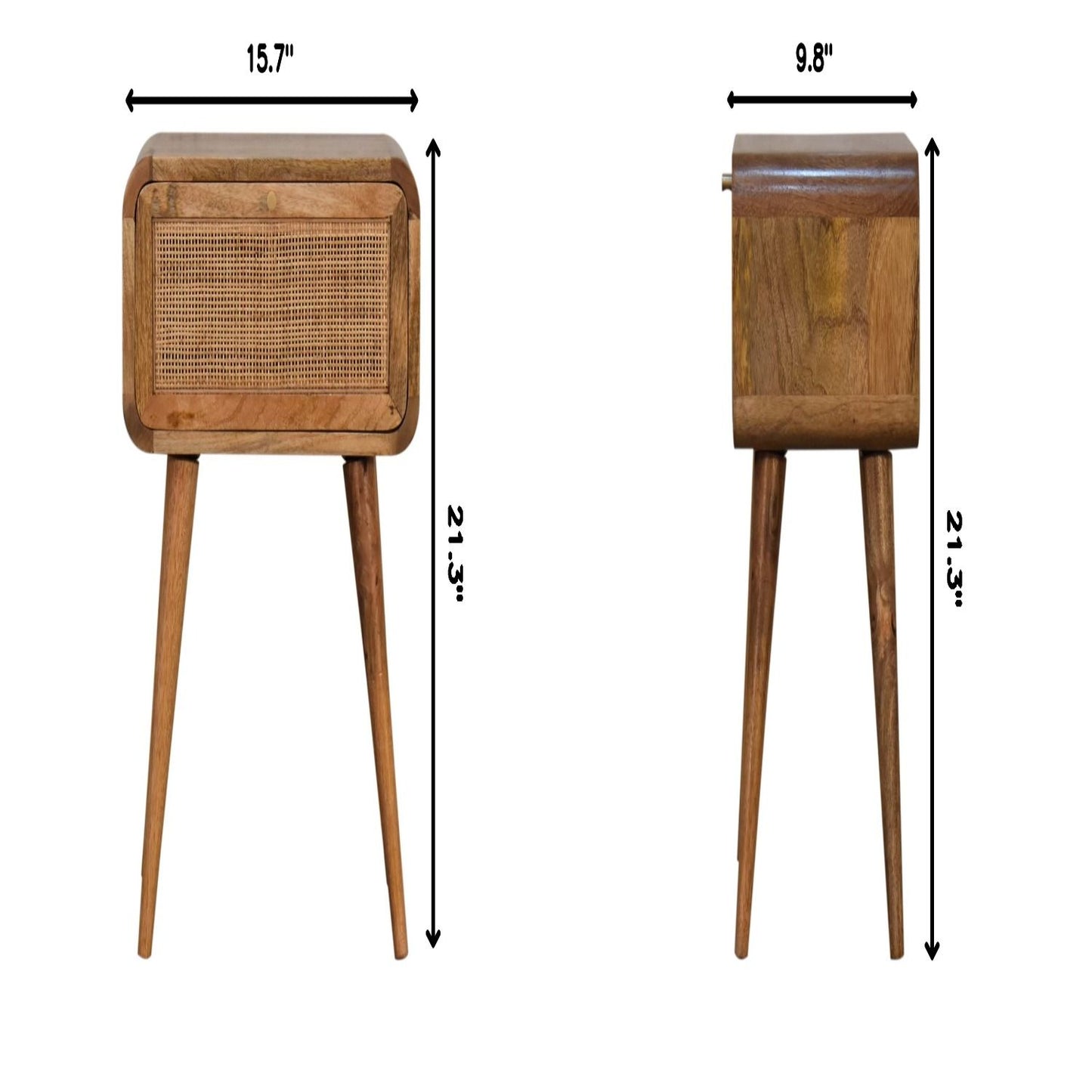 Mini Woven Nightstand - Oak - The Sleep Loft - Online Mattress Showroom NYC