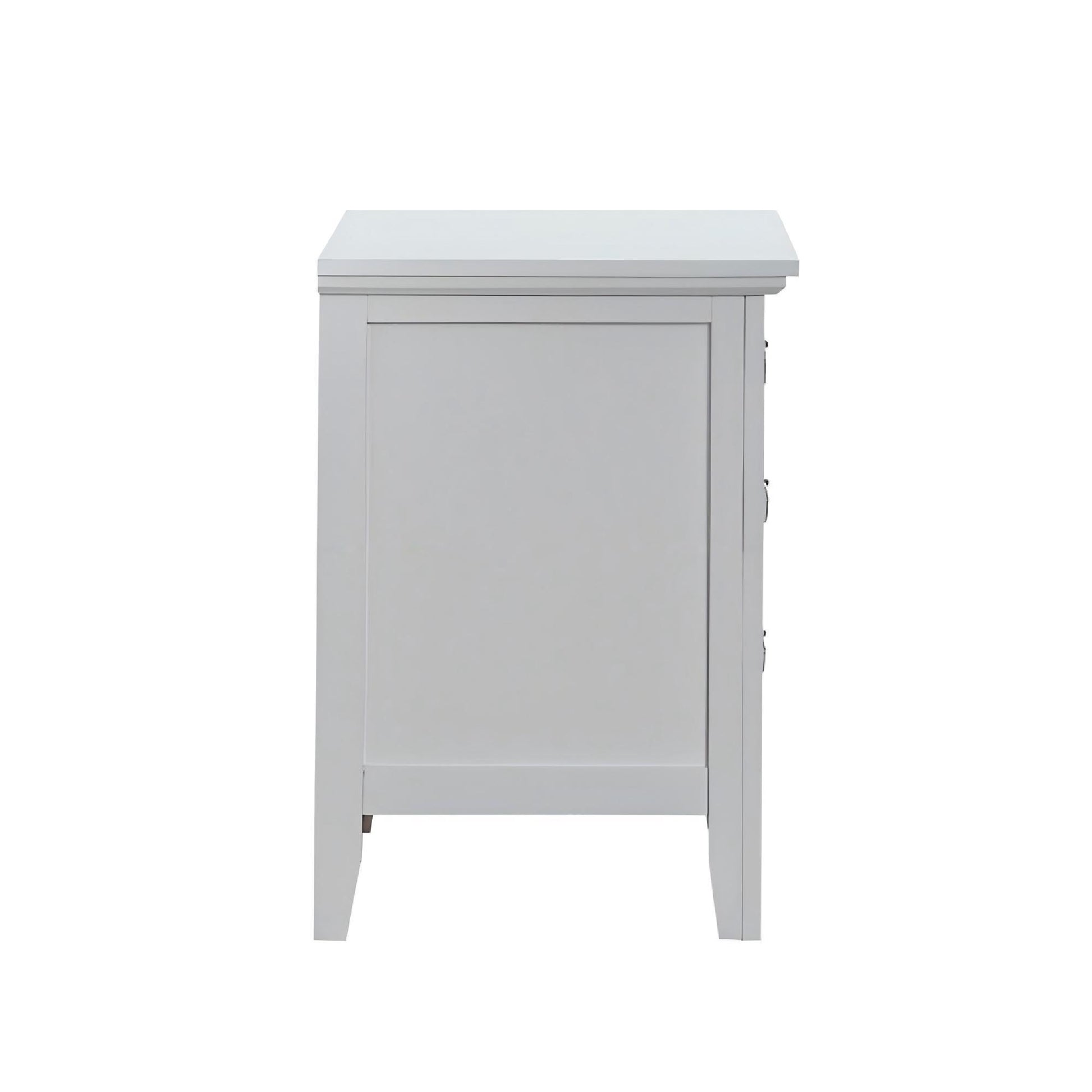Hammond - 3 Drawer Nightstand - White - The Sleep Loft - Online Mattress Showroom NYC
