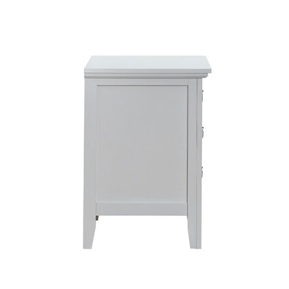 Hammond - 3 Drawer Nightstand - White - The Sleep Loft - Online Mattress Showroom NYC