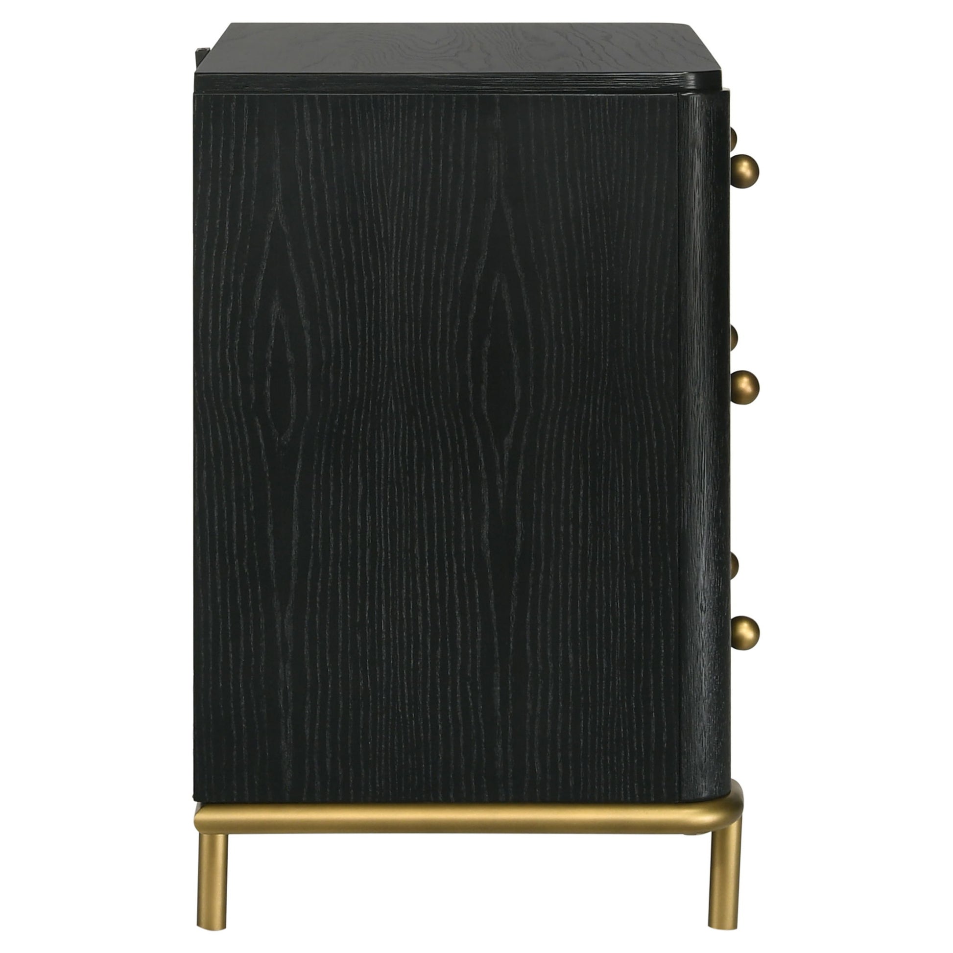 Anser - 3 Drawer Nightstand - Black - The Sleep Loft - Online Mattress Showroom NYC