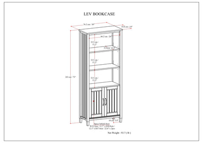 Lev - Bookcase - Smoky Brown - The Sleep Loft - Online Mattress Showroom NYC