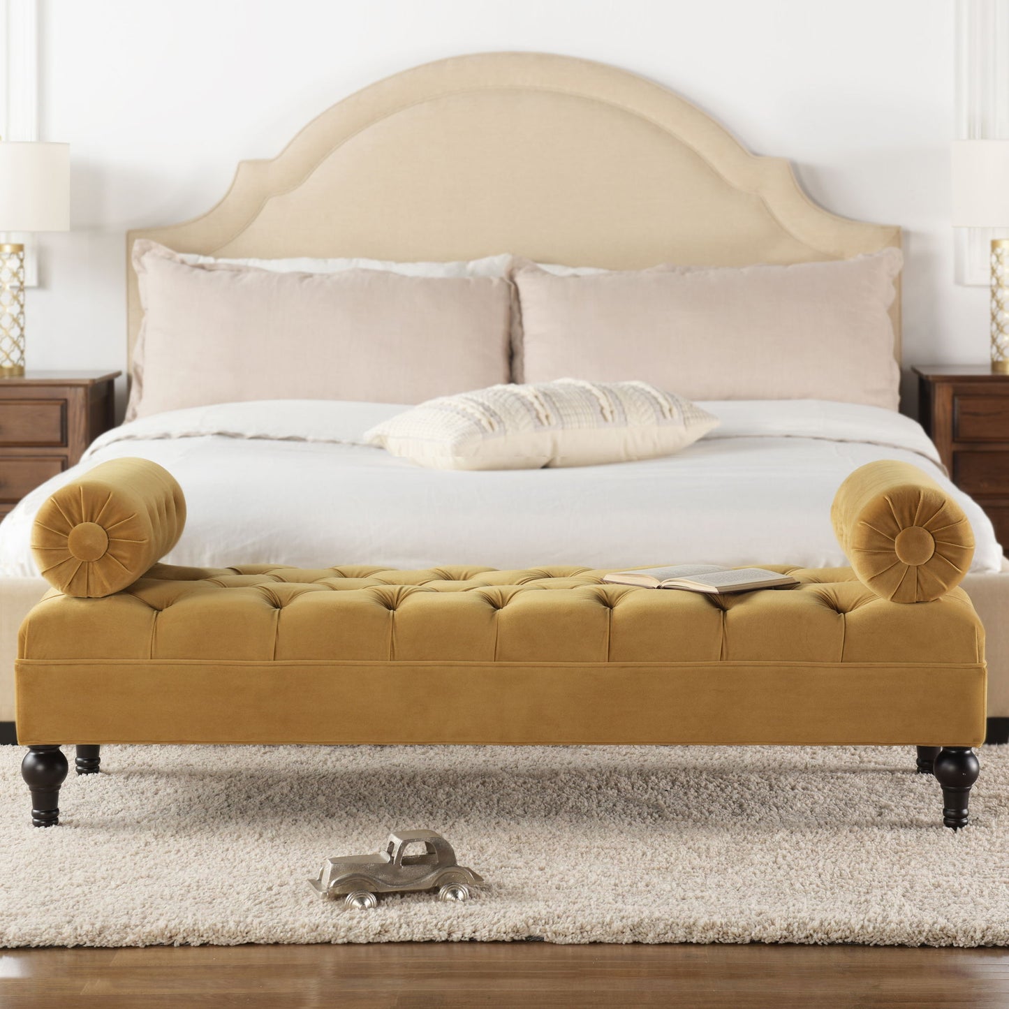 Lewis Bolster - Arm Entryway Bench - The Sleep Loft - Online Mattress Showroom NYC