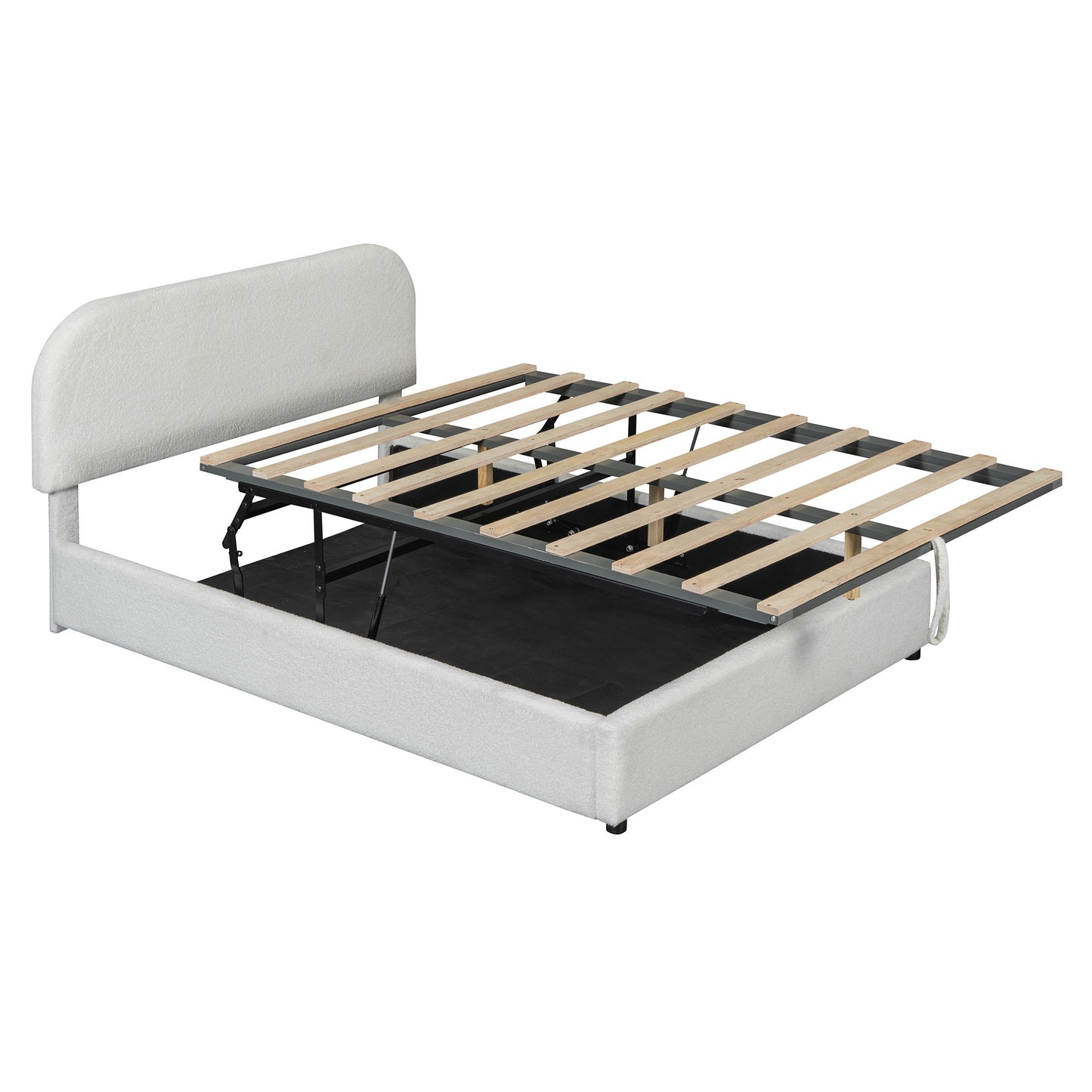 Upholstered Platform Bed With Hydraulic Storage System - The Sleep Loft - Online Mattress Showroom NYC