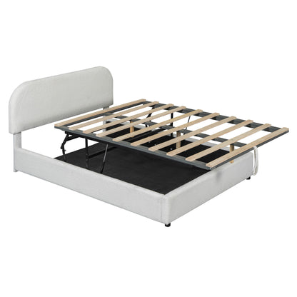 Upholstered Platform Bed With Hydraulic Storage System - The Sleep Loft - Online Mattress Showroom NYC