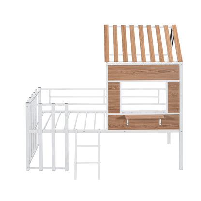 Loft Bed With Roof, Window, Guardrail, Ladder - The Sleep Loft - Online Mattress Showroom NYC
