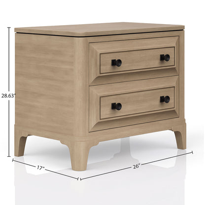 2 Drawer Nightstand - Sand - The Sleep Loft - Online Mattress Showroom NYC