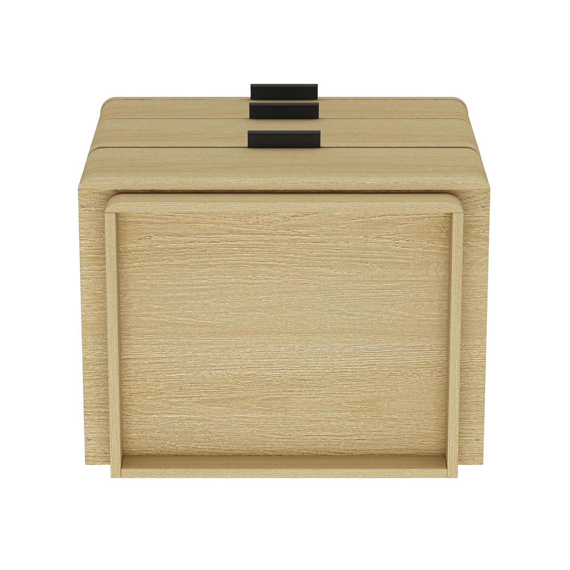 Payton - Nightstand & 3 Drawers - Oak - The Sleep Loft - Online Mattress Showroom NYC