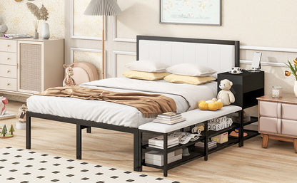 Platform Bed With 2 Tier Storage Shelves, Storage Cabinet - The Sleep Loft - Online Mattress Showroom NYC