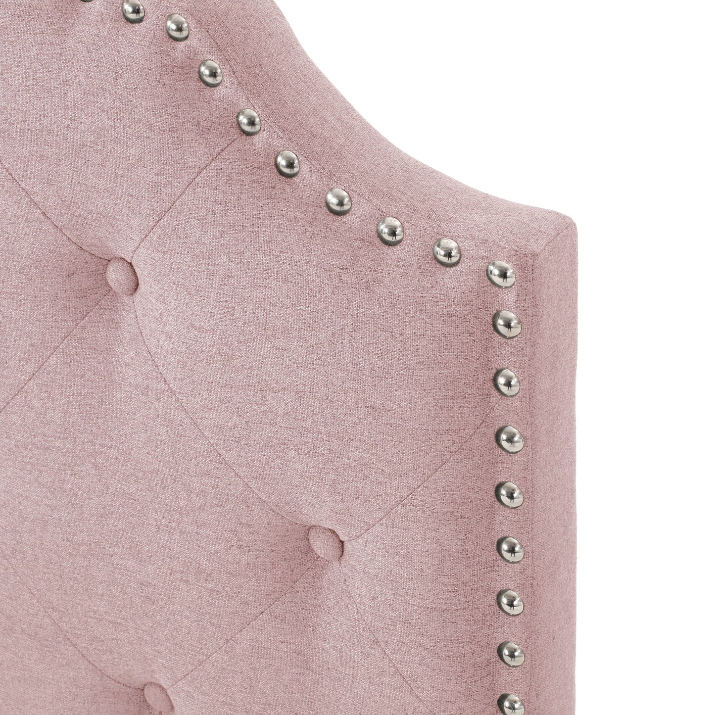 Flanner - Contemporary Fabric Upholstered Twin Headboard - Blush - The Sleep Loft - Online Mattress Showroom NYC