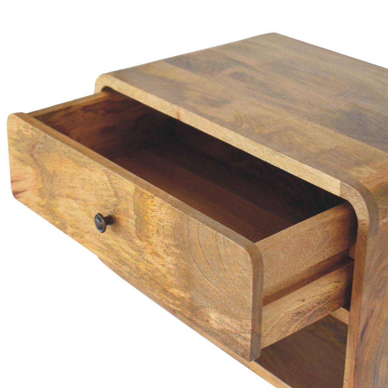 Curve Upper Slot Floating Nightstand - The Sleep Loft - Online Mattress Showroom NYC