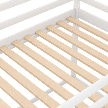 Low Bunk Bed With House Shaped Frame And Ladder - The Sleep Loft - Online Mattress Showroom NYC