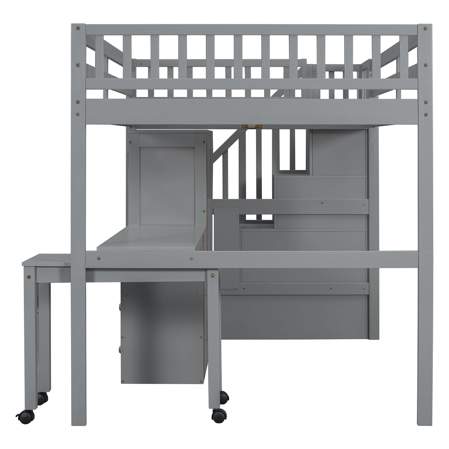 Loft Bed With Stairs, Bookshelf, Drawers, Desk & Wardrobe, Space Saving Multifunctional Furniture - The Sleep Loft - Online Mattress Showroom NYC
