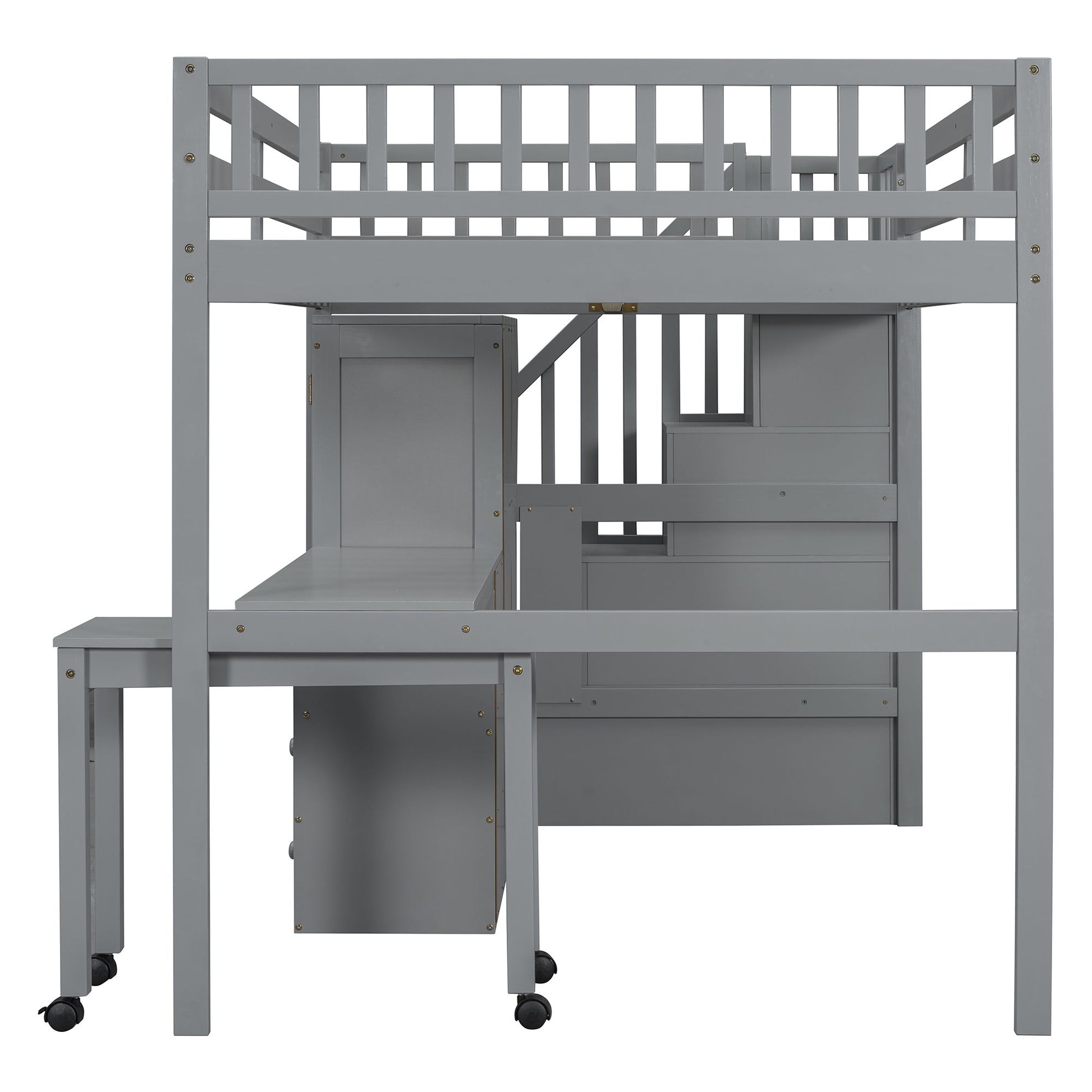 Loft Bed With Stairs, Bookshelf, Drawers, Desk & Wardrobe, Space Saving Multifunctional Furniture - The Sleep Loft - Online Mattress Showroom NYC