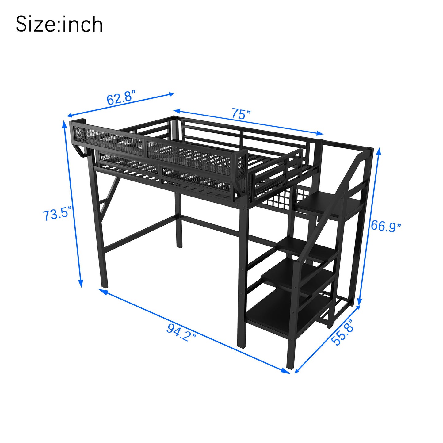 Loft Bed With Stairs And Storage - The Sleep Loft - Online Mattress Showroom NYC