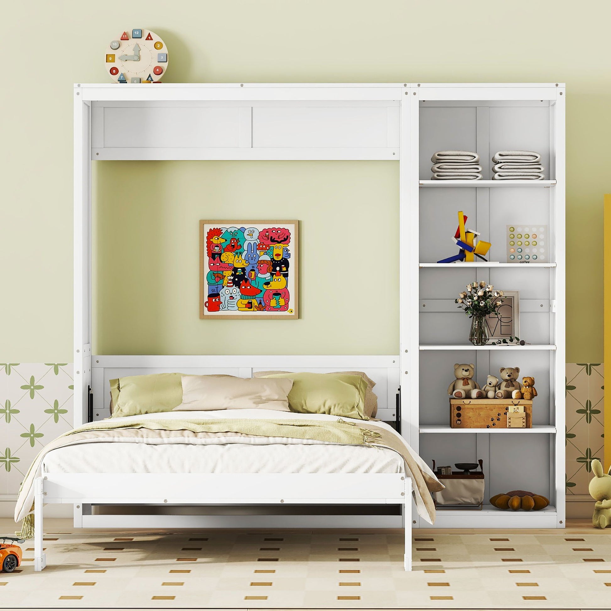 Murphy Wall Bed With Shelves - The Sleep Loft - Online Mattress Showroom NYC