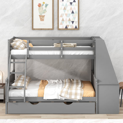 Bunk Bed With Trundle And Built In Desk, 3 Storage Drawers And Shelf - The Sleep Loft - Online Mattress Showroom NYC
