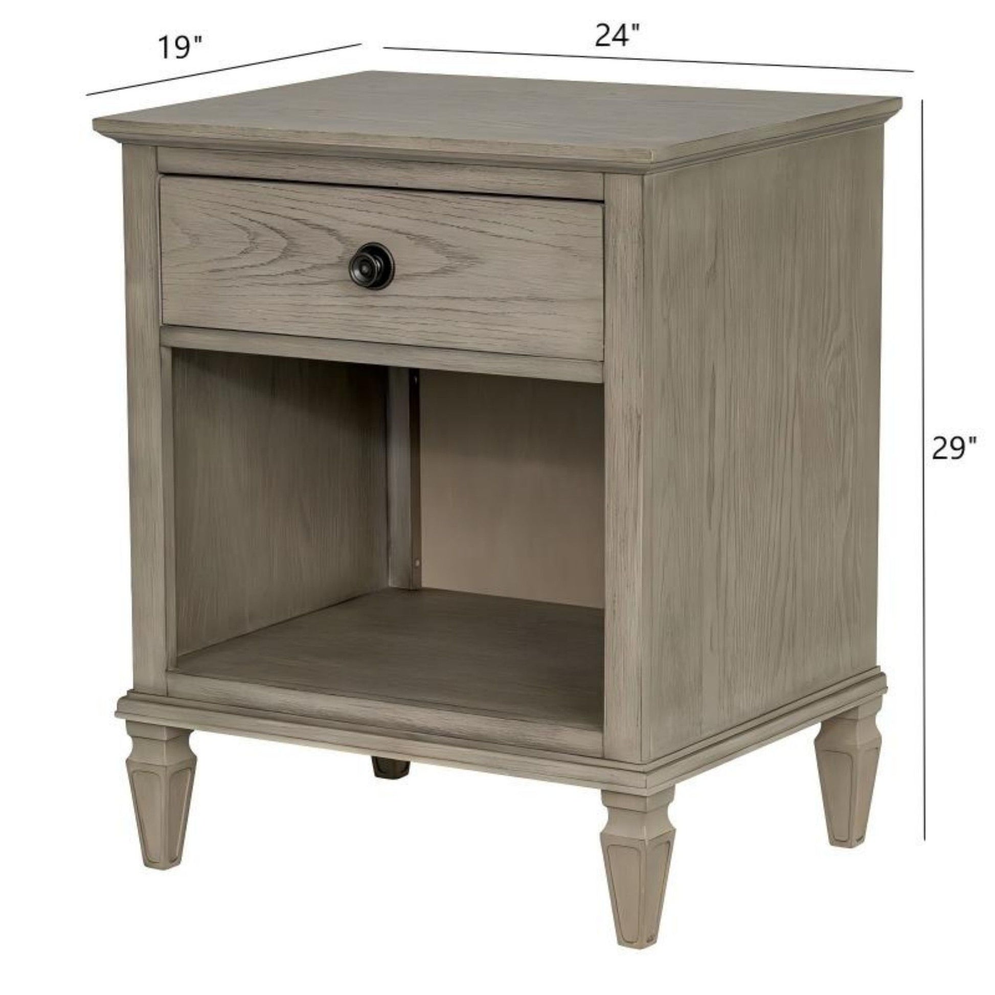Victoria - Nightstand With Open Storage - The Sleep Loft - Online Mattress Showroom NYC