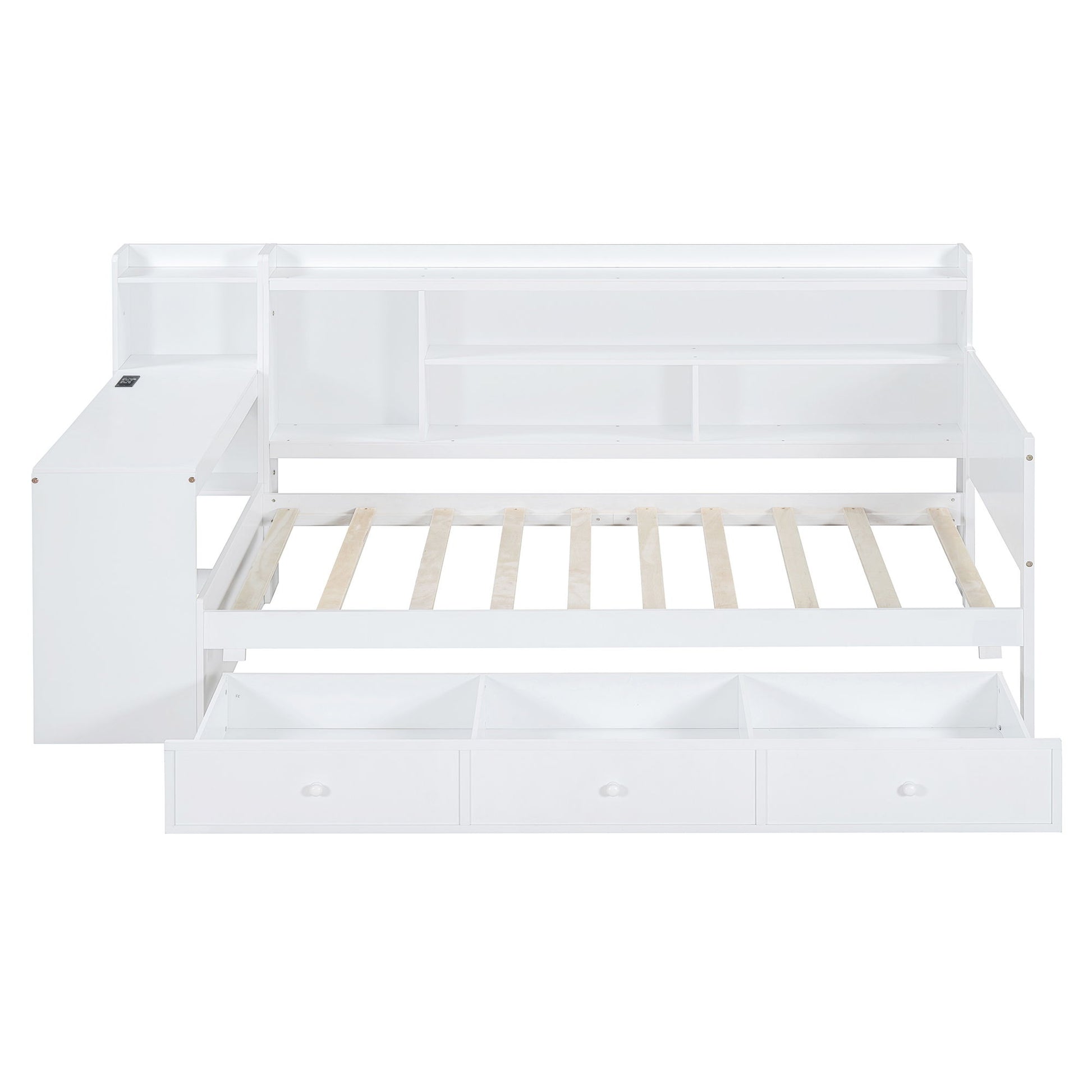 Daybed With 3 Drawers USB Ports And Desk - The Sleep Loft - Online Mattress Showroom NYC