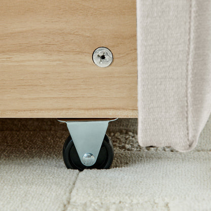 Modern Platform Bed Frame With Thick Fabric - The Sleep Loft - Online Mattress Showroom NYC