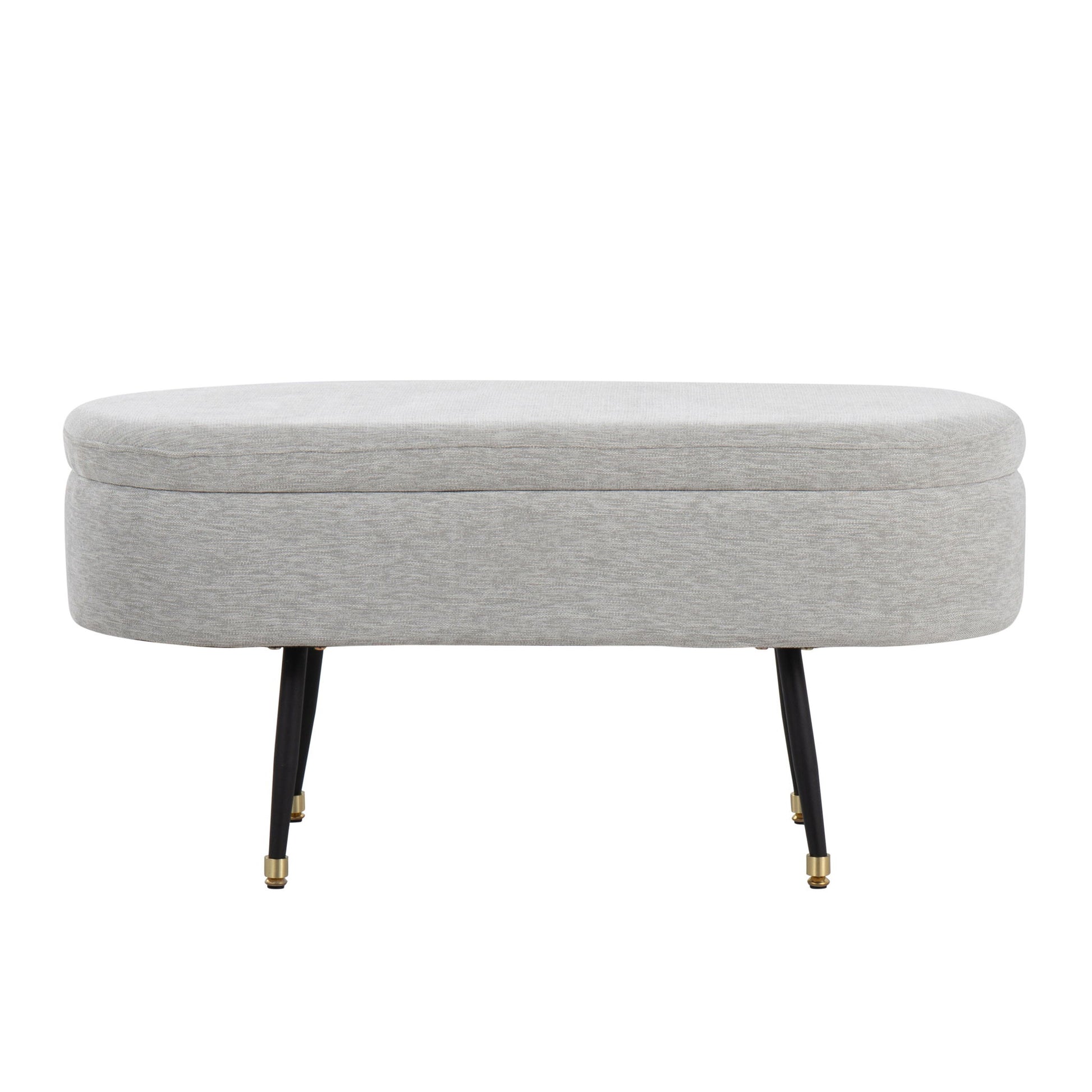 Harvey - Contemporary Storage Bench - Black / Light Gray - The Sleep Loft - Online Mattress Showroom NYC