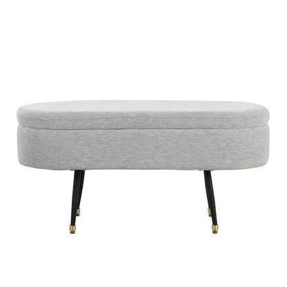 Harvey - Contemporary Storage Bench - Black / Light Gray - The Sleep Loft - Online Mattress Showroom NYC