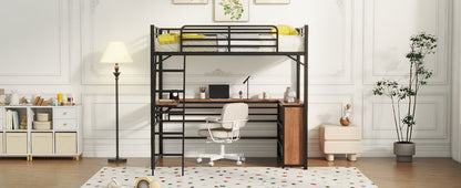 Loft Bed & 3 Layers Of Shelves And L-Shaped Desk - The Sleep Loft - Online Mattress Showroom NYC