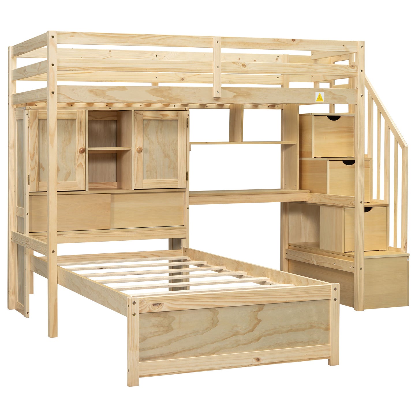 Loft Bed With Built In Desk And Staircase - The Sleep Loft - Online Mattress Showroom NYC