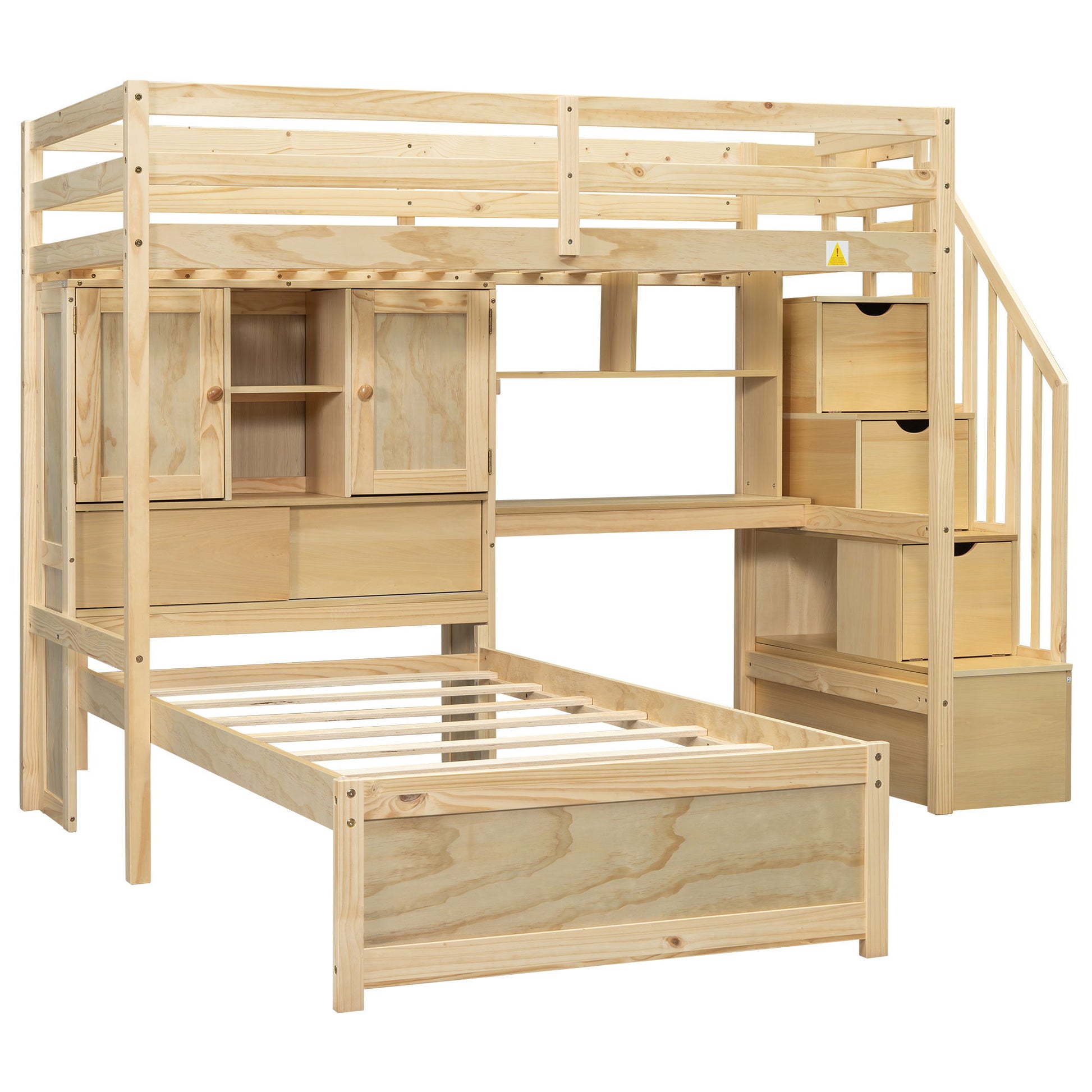 Loft Bed With Built In Desk And Staircase - The Sleep Loft - Online Mattress Showroom NYC