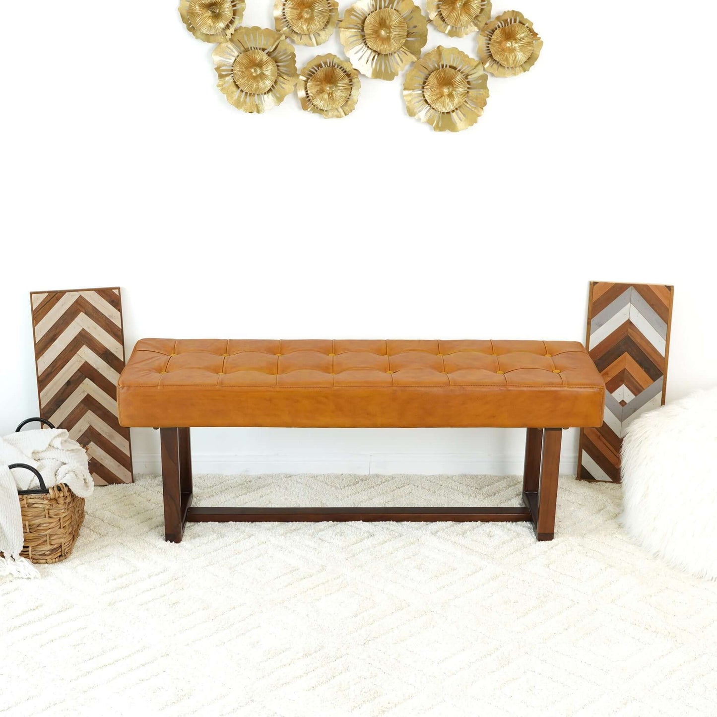 Cameron - Bench - Brown / Tan - The Sleep Loft - Online Mattress Showroom NYC