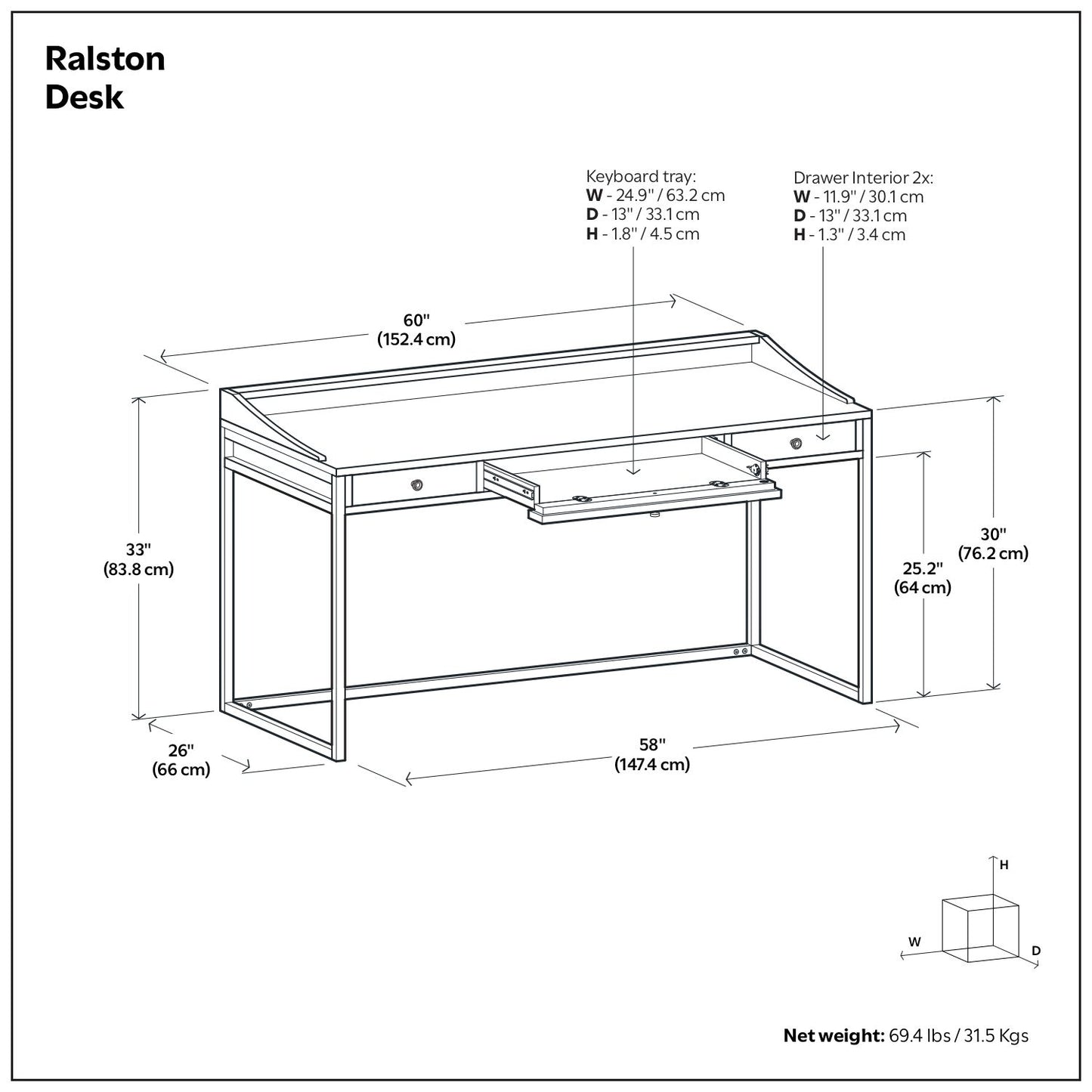 Ralston - Handcrafted Desk - The Sleep Loft - Online Mattress Showroom NYC