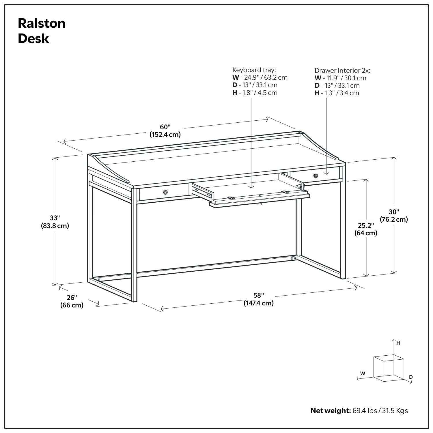 Ralston - Handcrafted Desk - The Sleep Loft - Online Mattress Showroom NYC