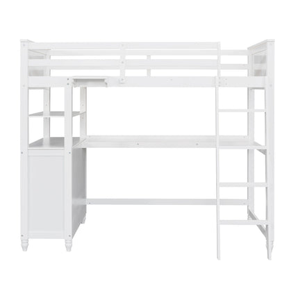 Loft Bed With Drawers With Desk And Shelves - The Sleep Loft - Online Mattress Showroom NYC