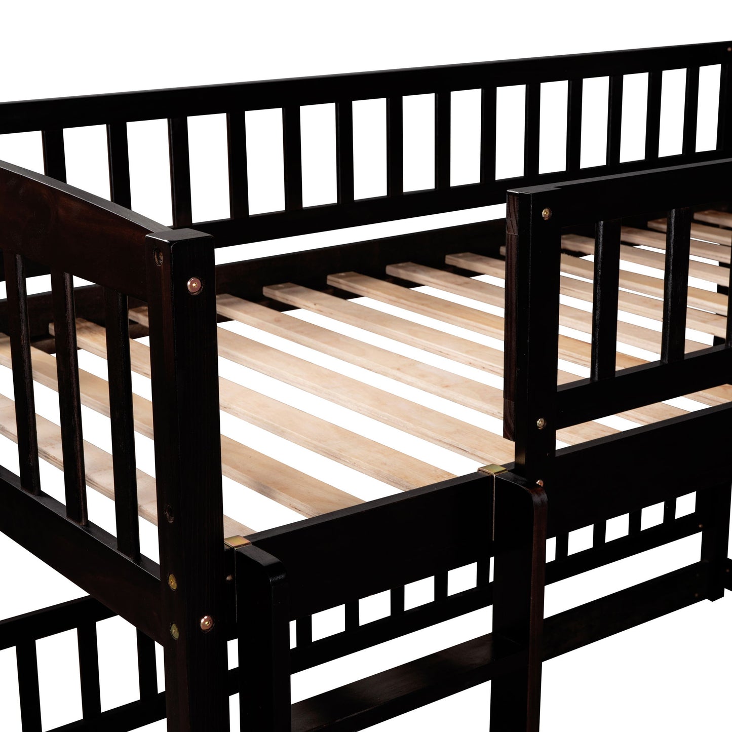 Low Bunk Bed With Slide, Fence And Ladder - The Sleep Loft - Online Mattress Showroom NYC