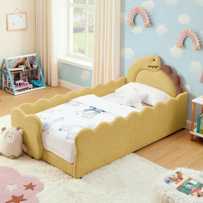 Cute Dinosaur Shaped Bed With Safety Guardrail, Toddler Frame - The Sleep Loft - Online Mattress Showroom NYC
