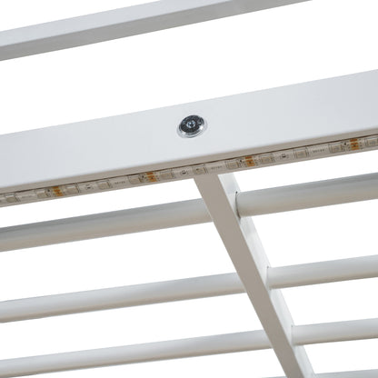 Loft Bed With Desk, Shelves, Power Outlet, LED Light And Wardrobe - The Sleep Loft - Online Mattress Showroom NYC