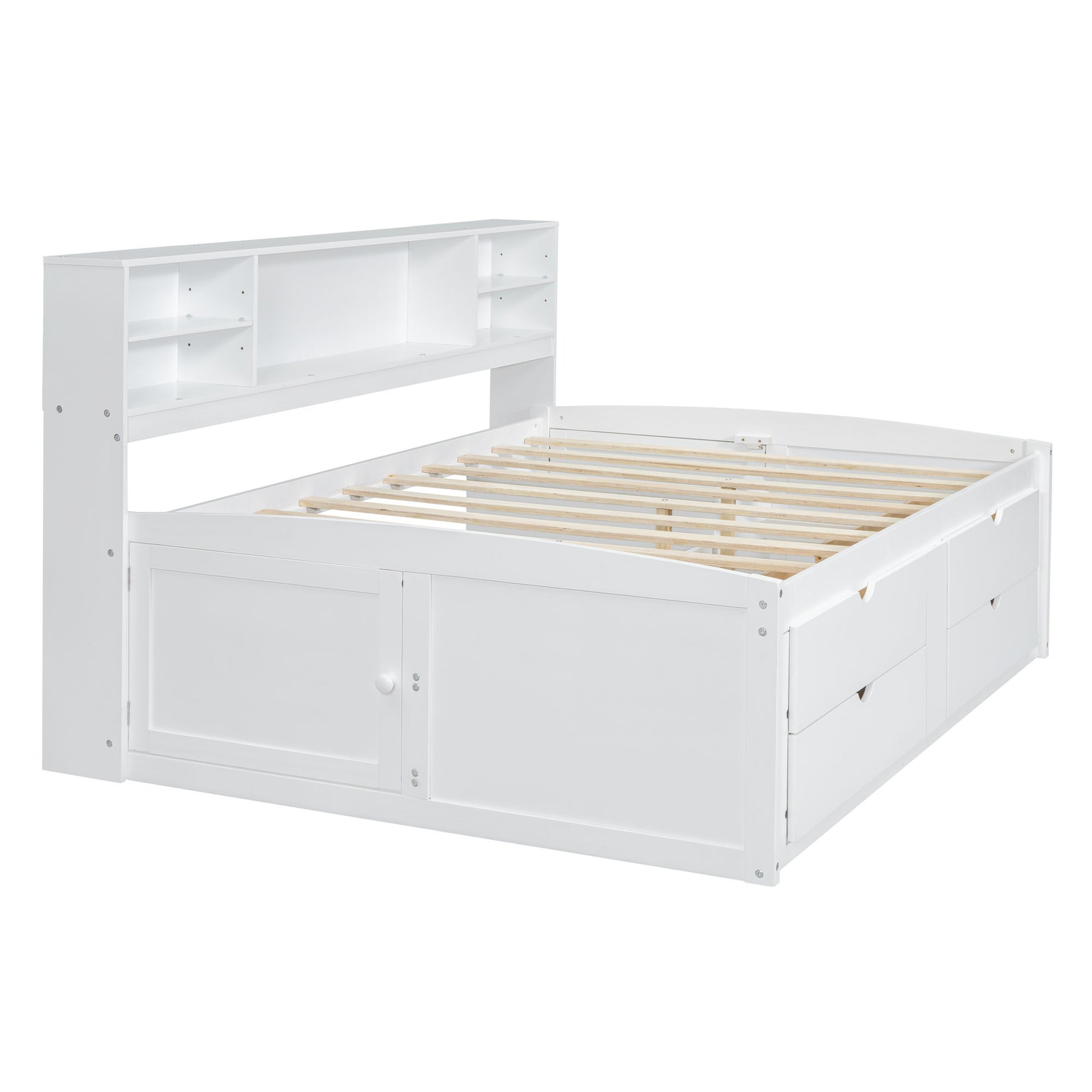 Daybed With 2 Bedside Cabinets, Upper Shelves And 4 Drawers - The Sleep Loft - Online Mattress Showroom NYC