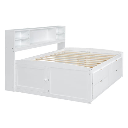 Daybed With 2 Bedside Cabinets, Upper Shelves And 4 Drawers - The Sleep Loft - Online Mattress Showroom NYC