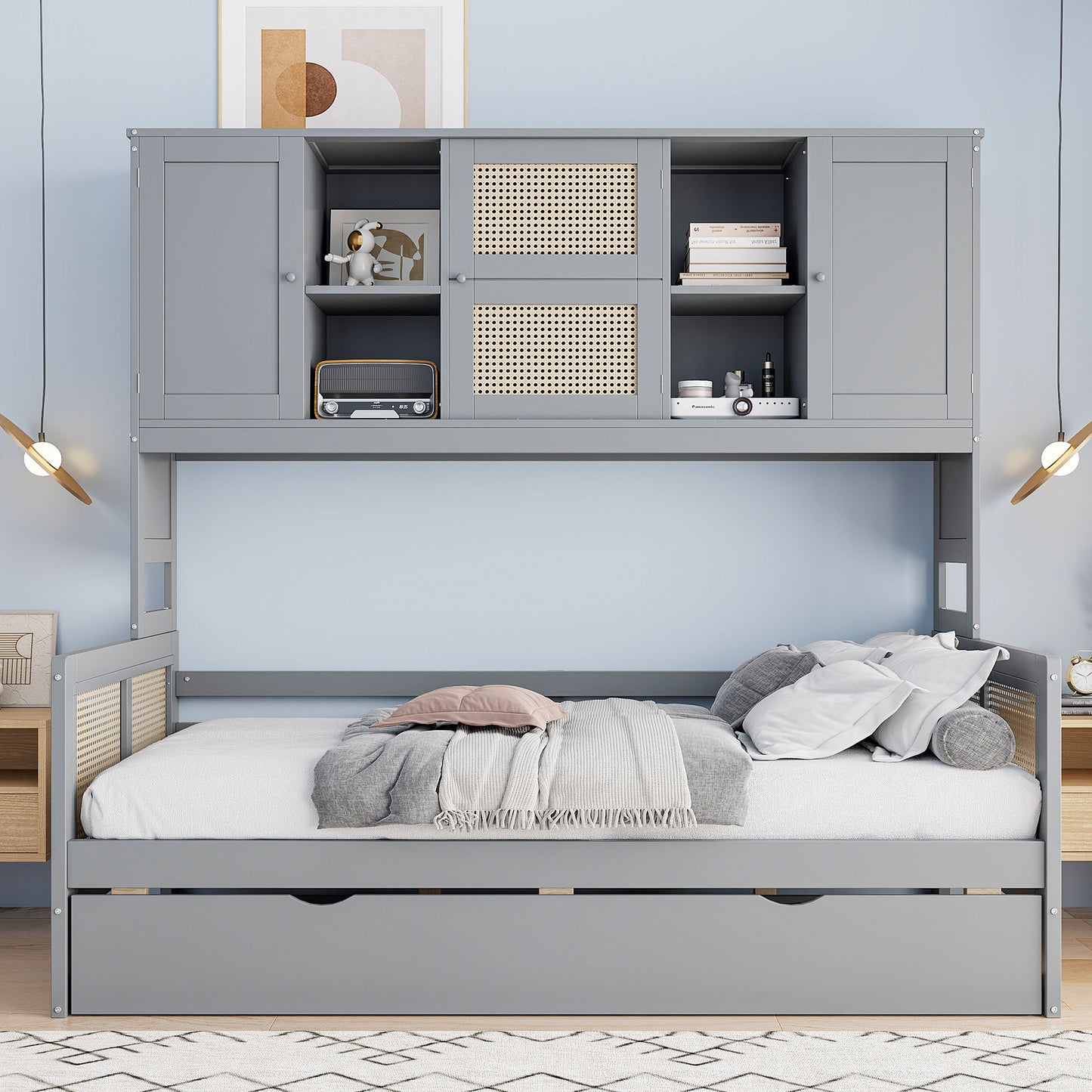 Daybed And All In One Cabinet And Shelf - The Sleep Loft - Online Mattress Showroom NYC