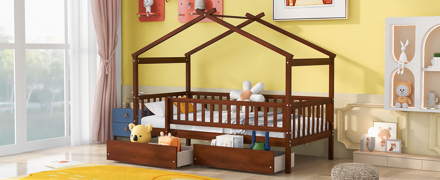 House Bed With 2 Drawers - The Sleep Loft - Online Mattress Showroom NYC