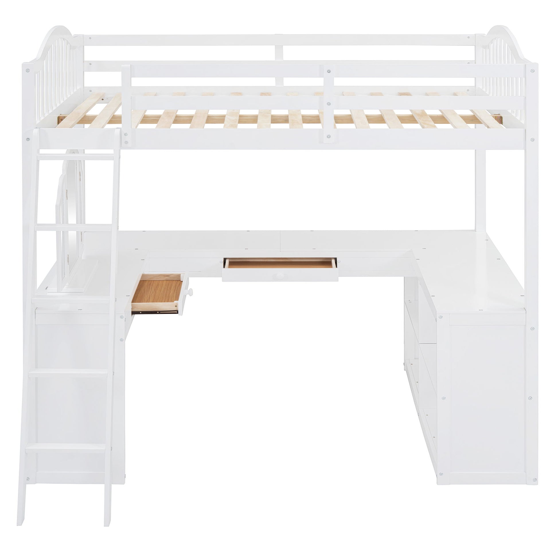 Loft Bed With Drawers, Cabinet, Shelves With Desk - The Sleep Loft - Online Mattress Showroom NYC