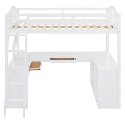 Loft Bed With Drawers, Cabinet, Shelves With Desk - The Sleep Loft - Online Mattress Showroom NYC