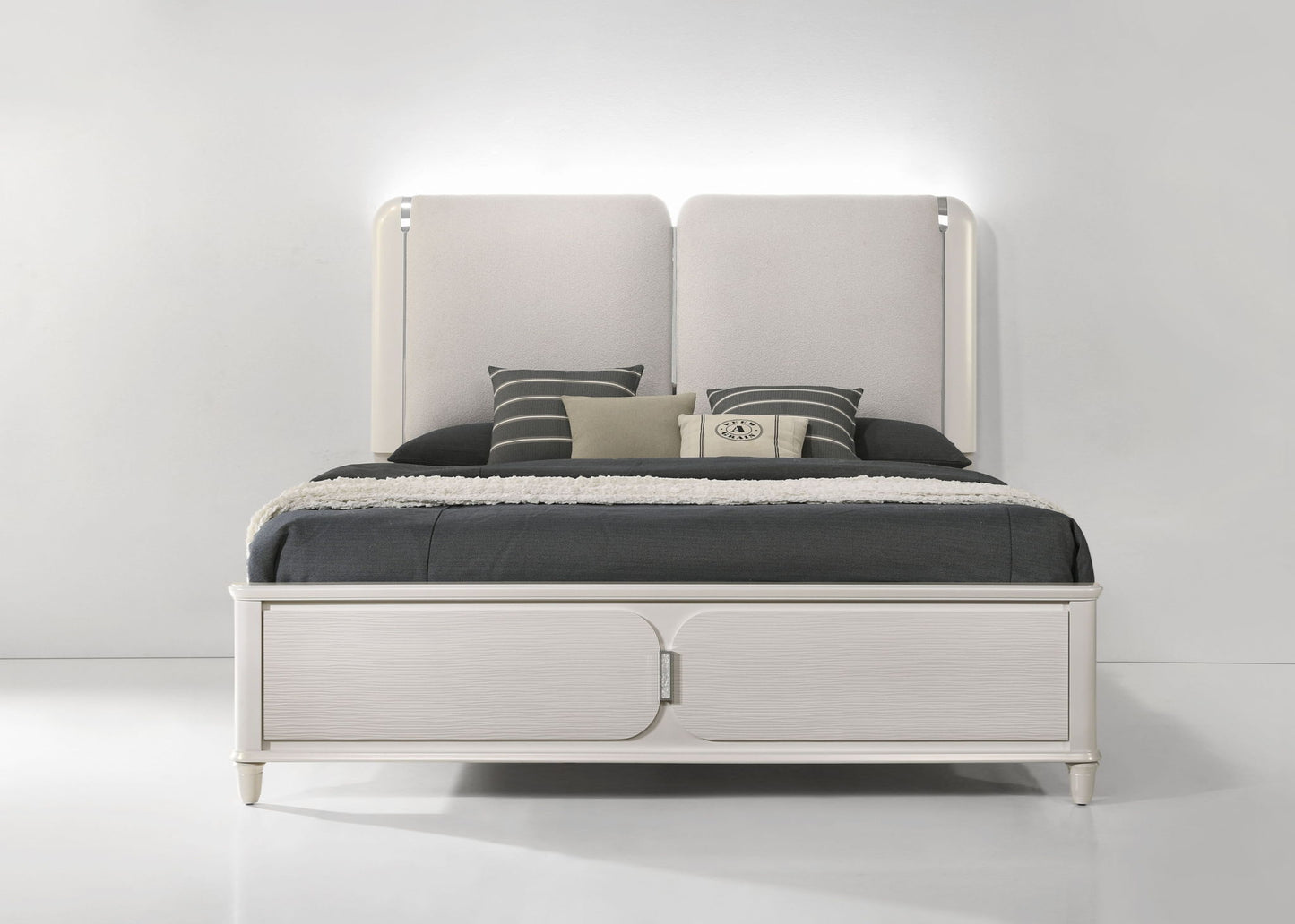Laveda - Boucle Bed With LED - The Sleep Loft - Online Mattress Showroom NYC