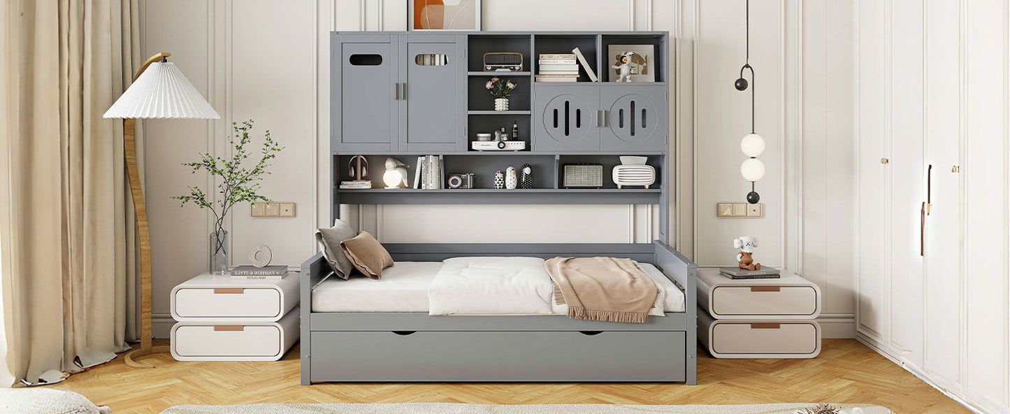Daybed With All-In-One Cabinet And Shelf - The Sleep Loft - Online Mattress Showroom NYC